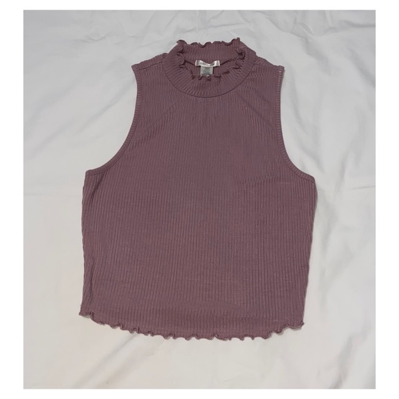 Purple Ruffle Crop Top - Picture 2 of 2